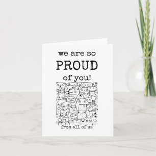 Carte Nous sommes tellement fiers de vous, de la part de
