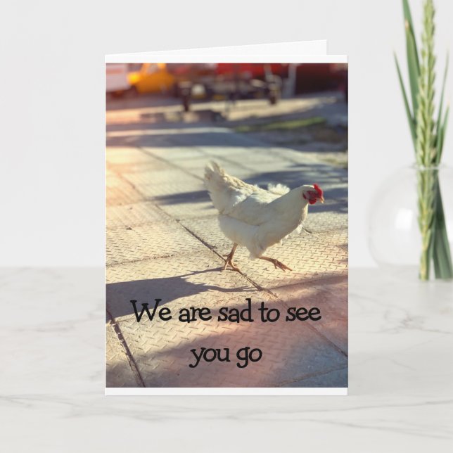 Carte Nous sommes tristes de vous voir partir (Devant)