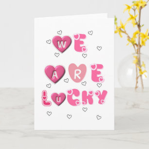 Carte Nous sommes un couple chanceux d'amour romantique