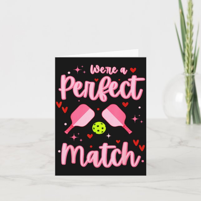 Carte Nous sommes un match parfait Funny Ckleball Valent (Devant)