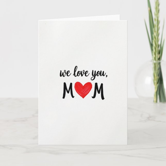 Carte "Nous t'aimons" calligraphiée (Devant)