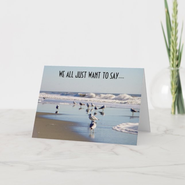 CARTE NOUS VOULONS TOUS JUSTE DIRE FÉLICITATIONS (Devant)