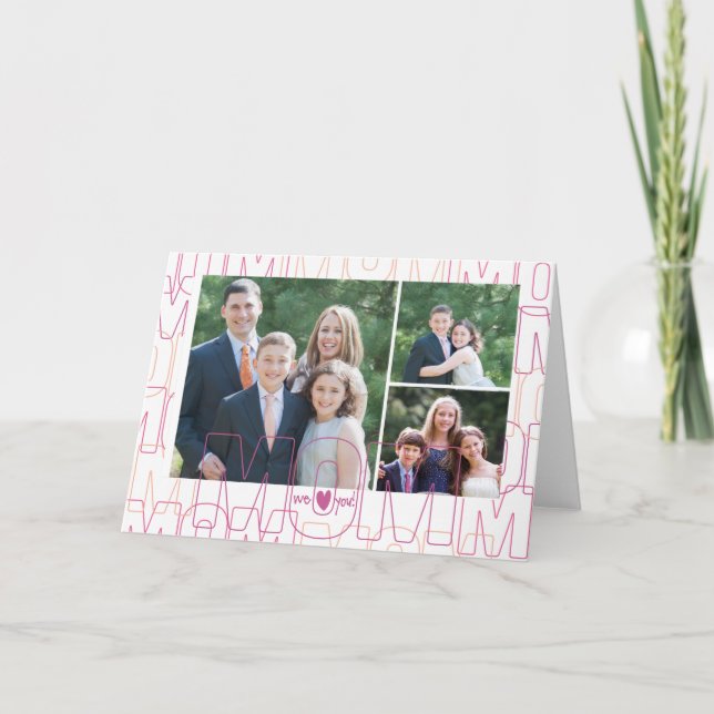 Carte Nous vous aimons, maman ! x3 (Devant)