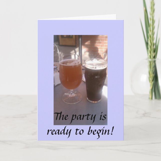 CARTE NOUS VOUS ATTENDONS À LA FÊTE (Devant)