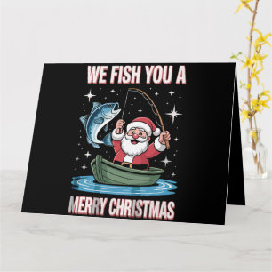 Carte Nous Vous Pêchons Un Joyeux Pêcheur De Noël Père N