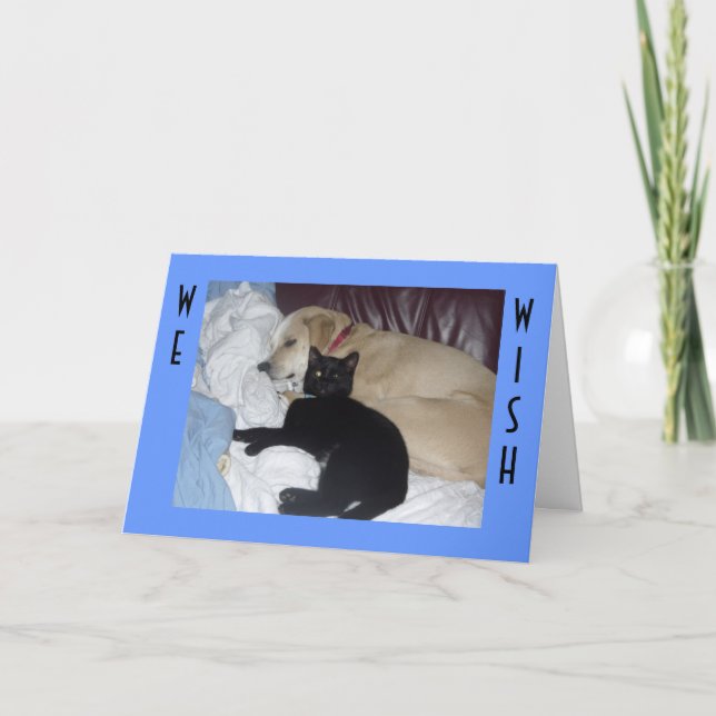 CARTE NOUS VOUS SOUHAITONS UN ANNIVERSAIRE NUAGEUX (Devant)