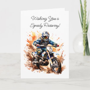 Carte Nous vous souhaitons une reprise rapide   Motocros