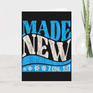 Carte Nouveau baptême chrétien 2 Cor 5_17 Garçon baptisé