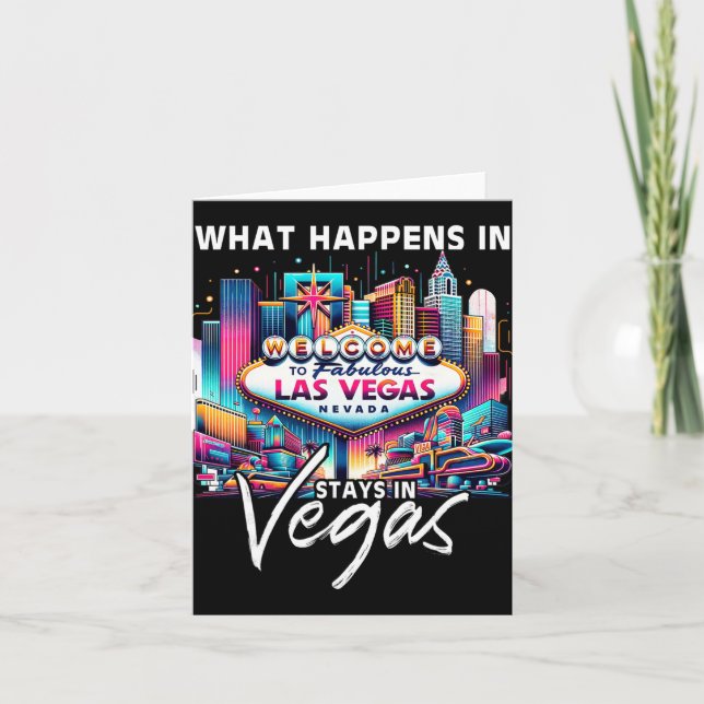 Carte Nouveau bébé d'amour à Las Vegas pour les vacances (Devant)
