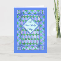 Nouveau bébé garçon Félicitations - Cot Quilt