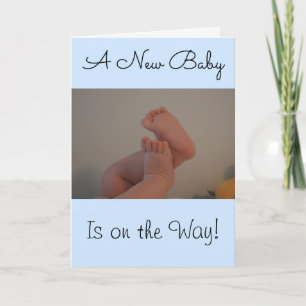 Carte Nouveau bébé garçon Mignons petits pieds de bébé H