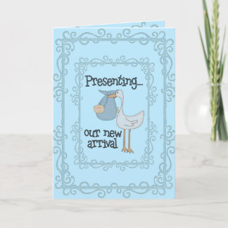 Carte Nouveau Bébé Garçon Notre Nouvelle Arrivée A
