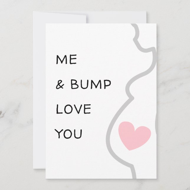 Carte Nouveau bébé/grossesse Moi et mon bébé t'aimons mi (Devant)