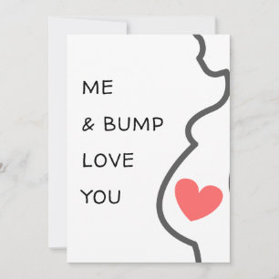 Carte Nouveau bébé/grossesse Moi et mon ventre t'aimons