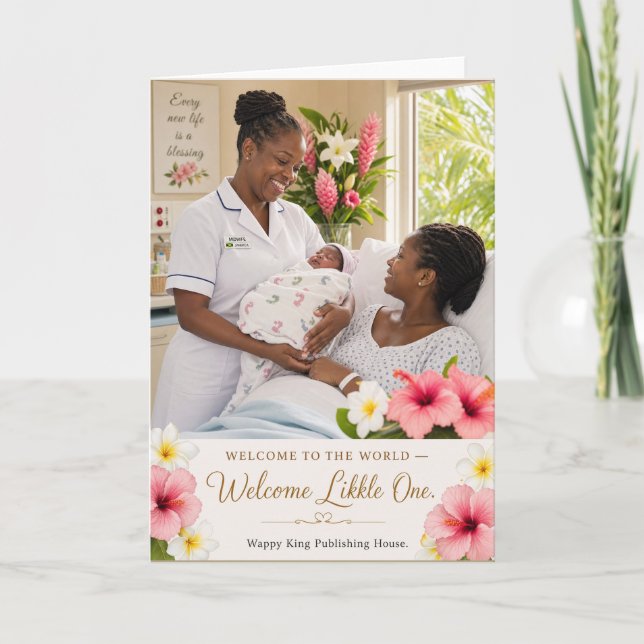 Carte Nouveau Bébé | Une Nouvelle Âme Arrive (Devant)