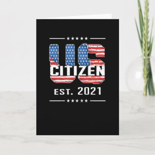 Carte Nouveau cadeau citoyen américain Fiers American Ci