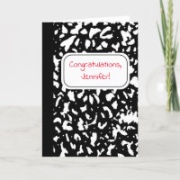 Nouveau Carnet de félicitations pour les enseignan