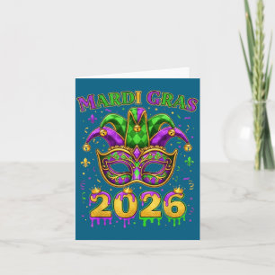 Carte Nouveau Chapeau de Bouffon de Mardi Gras pour Femm