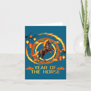 Carte Nouveau Cheval de Feu Chinois