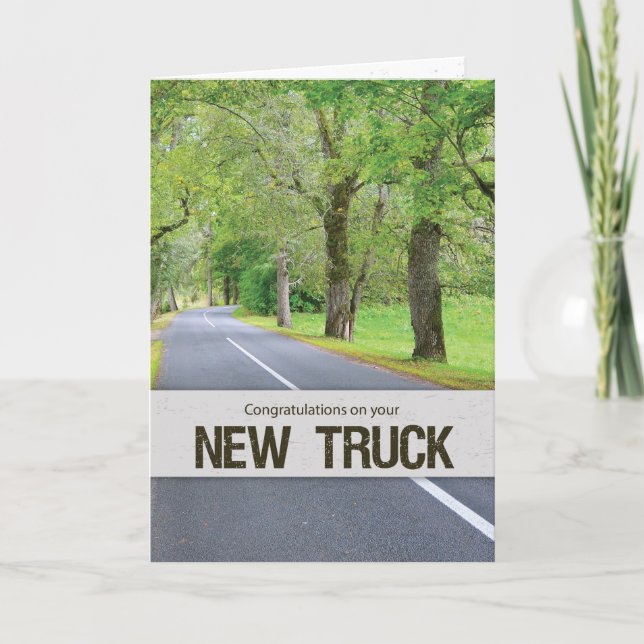 Carte Nouveau Congrès de Camions, Route avec arbres (Devant)