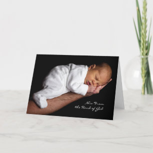 Carte Nouveau de la main de Dieu (Nouveau bébé)