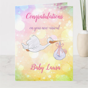 Carte Nouveau design Baby Girl