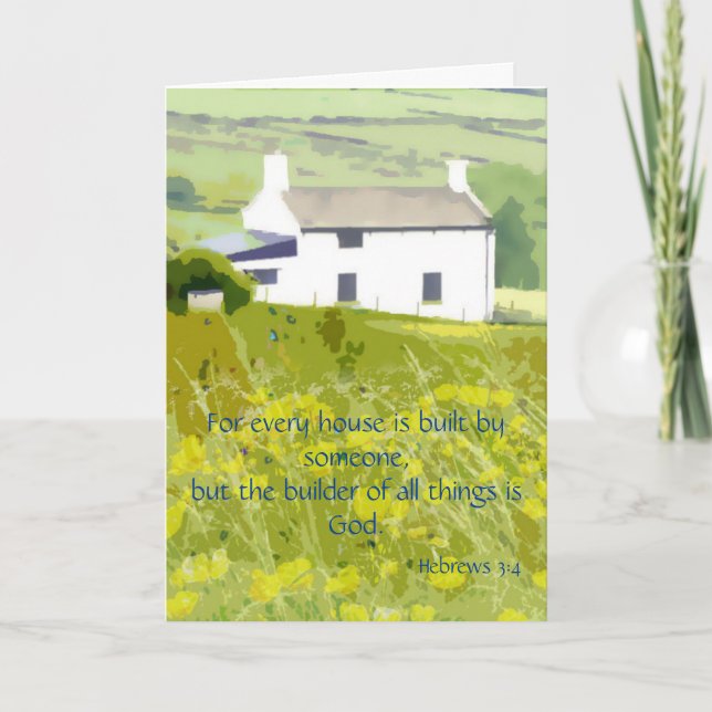 Carte Nouveau foyer verset de la Bible (Devant)