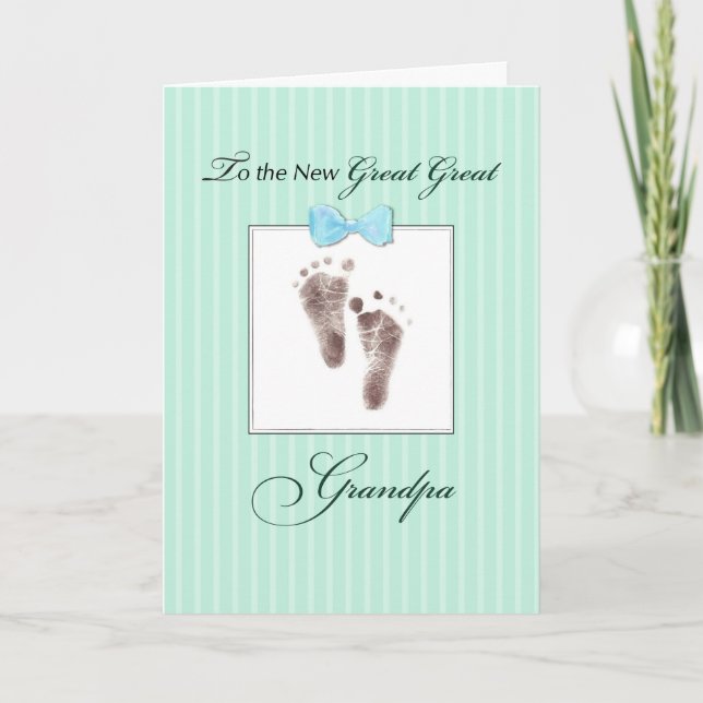 Carte Nouveau Grand Grand Grand Grand-Père de Grand Gran (Devant)