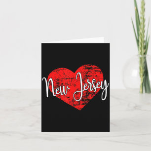 Carte Nouveau Jersey amour cool grunge cœur fun nouveau