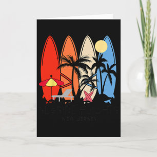Carte Nouveau Jersey Seaside Heights Rétro Planche de Su