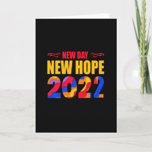 Carte Nouveau Jour Nouvel Espoir 2022-bonne année-drole
