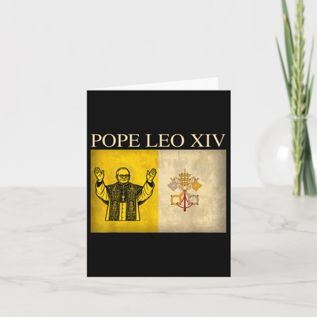 Carte Nouveau Pape Leo Xiv Robert Francis Prévost Vatica (Devant)
