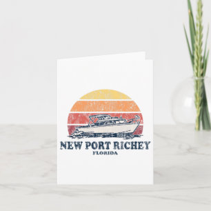 Carte Nouveau Port Richey Fl Bateau Vintage les années 7