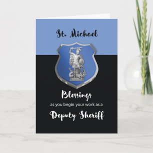 Carte Nouveau shérif adjoint St. Michael Blessings