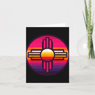 Carte Nouveau symbole Zia vintage rétro-moderne de l'Éta