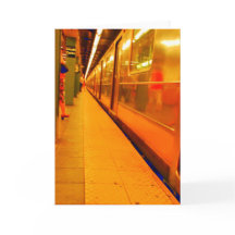 NOUVEAU TRAIN DE MÉTRO VOITURE BLANK GREETING CARD