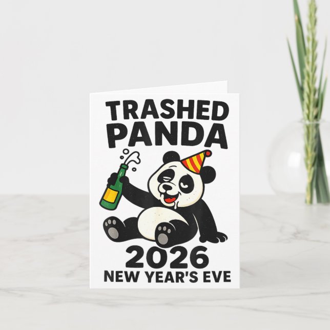 Carte Nouvel An 2026 Trashed Panda Premium  (Devant)