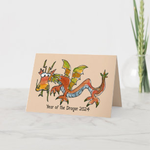 Carte Nouvel An chinois Dragon