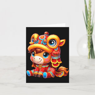 Carte Nouvel An chinois du cheval 2026 Nouvel An lunaire