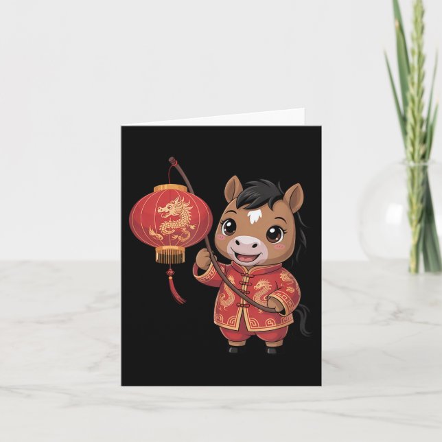 Carte Nouvel An Chinois Du Cheval Vietnamien Chuc Mung (Devant)