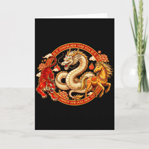 Carte Nouvel An Chinois Zodiaque Lunaire Dragon Tigre Ch