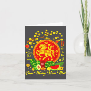 Carte Nouvel An lunaire vietnamien 2026 Tet Viet Chuc Mu