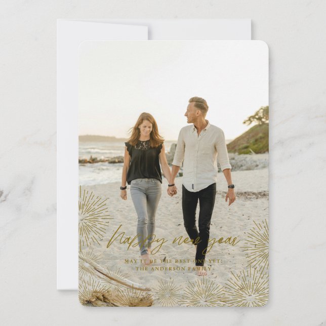 Carte Nouvel An Starburst (Devant)