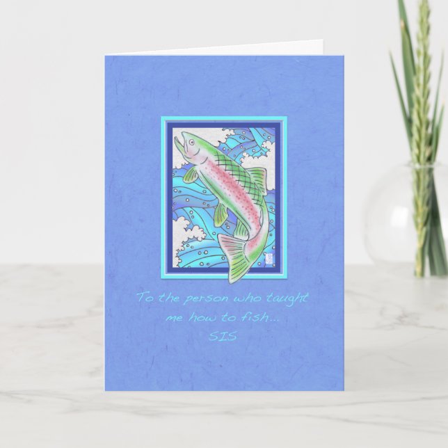 Carte Nouvel anniversaire de la truite à Sis (Devant)