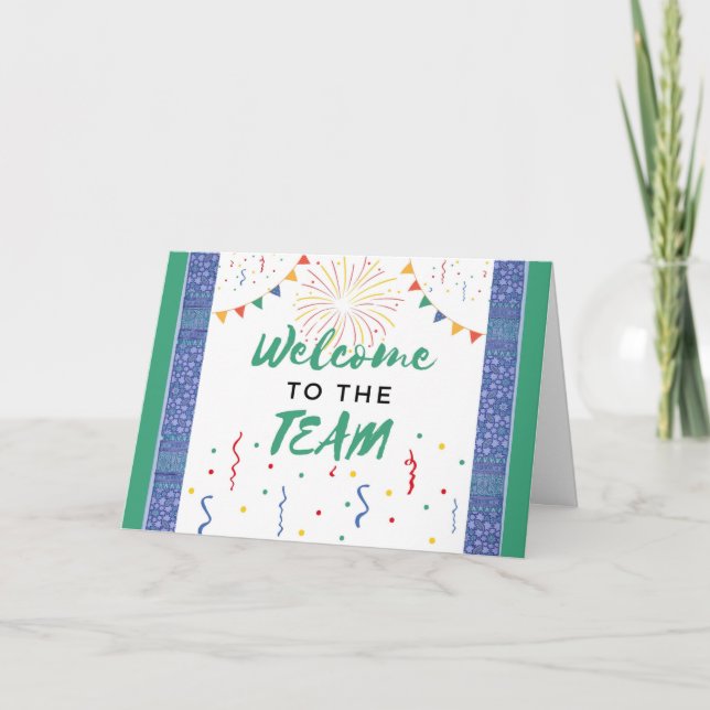 Carte Nouvel employé Bienvenue dans l'équipe Message de  (Devant)