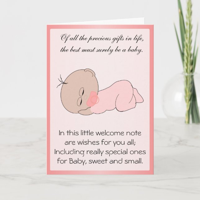 Carte Nouvel enfant né (Devant)