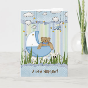 Carte Nouvel ours en peluche de Nephew en buggy