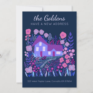 Carte Nouvelle adresse résidentielle Déplacement Fleurs 