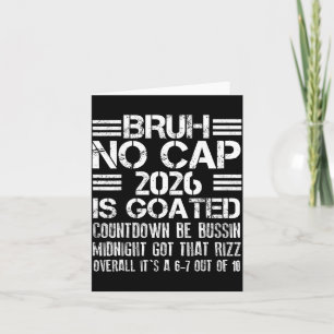 Carte Nouvelle Année 2026 Bruh No Cap Compte à Rebours B