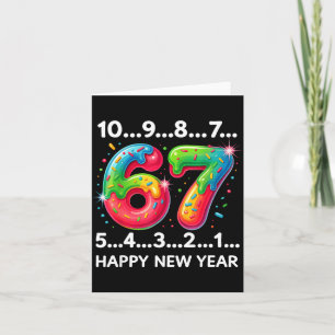 Carte Nouvelle Année 67 Décompte de bonbons drôle Bonne